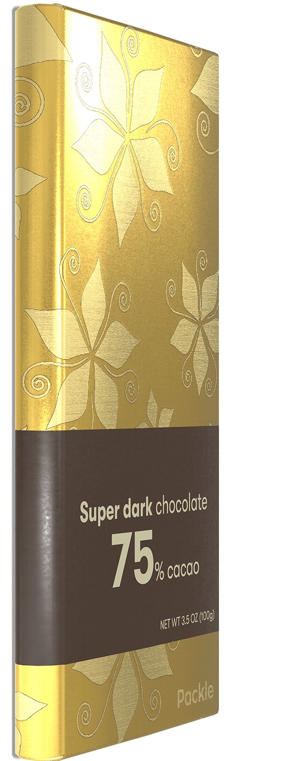 Sustainable metallized paper chocolate wrap