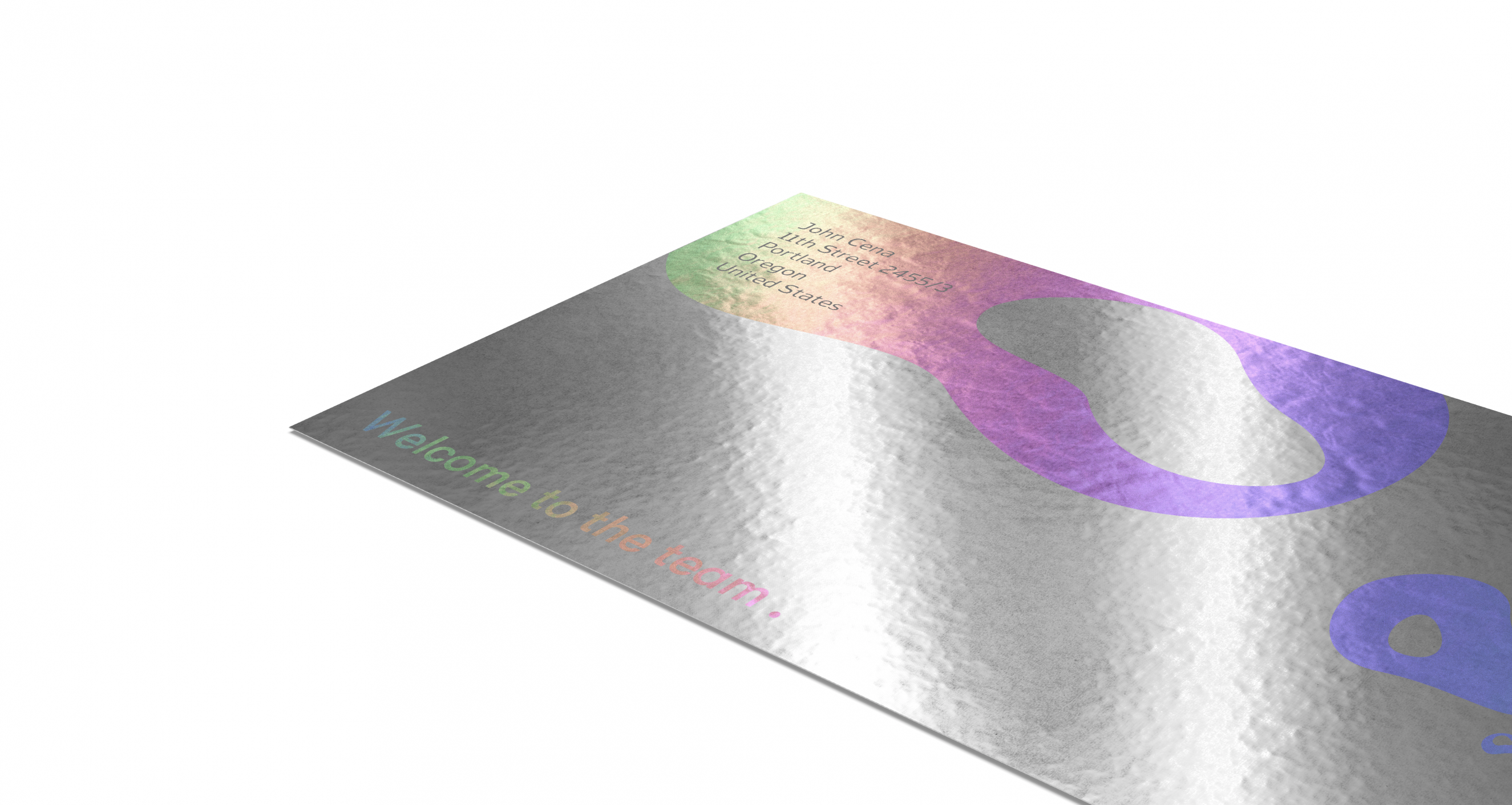 Holographic Direct Mail Envelope