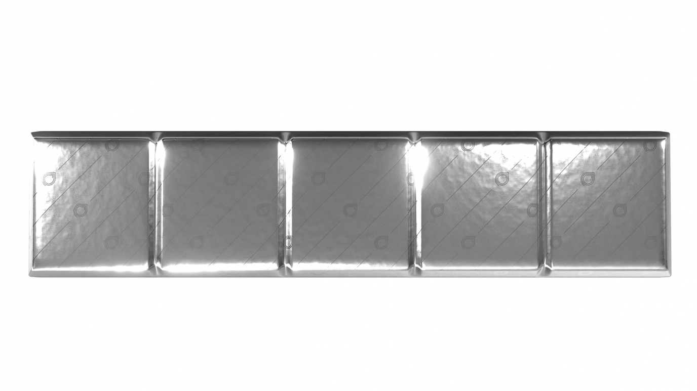 Blank silver and gold chocolate bar foil wrap - Stock
